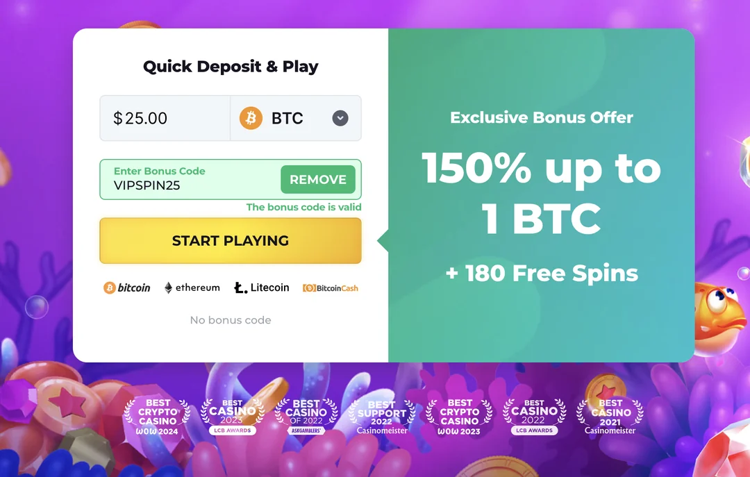 Claim 30 Free Spins with Bitstarz Bonus Code: VIPSPIN25 – No Deposit Needed
